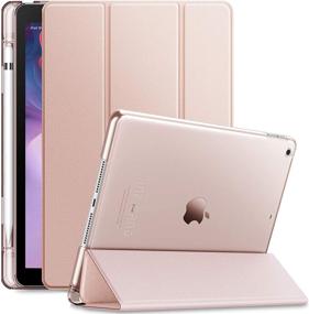 img 4 attached to 📱 INFILAND iPad 9th Gen 2021 Case with Pencil Holder, Compatible with iPad 8th Gen 2020 & iPad 7th Gen 2019, Rose-Gold Color, iPad 10.2 2019/2020/2021 Case