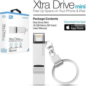 img 3 attached to 📱 Naztech Xtra Mini USB Flash Drive Lightning Memory Stick с высокоскоростным расширением памяти для Apple iOS, поддерживает карты Micro SD от 16 ГБ до 256 ГБ, совместим с iPhone, Mac, ПК, iPad, iPod и другими устройствами.