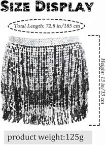 img 3 attached to Юбки Twinklede с бахромой и пайетками и кисточками