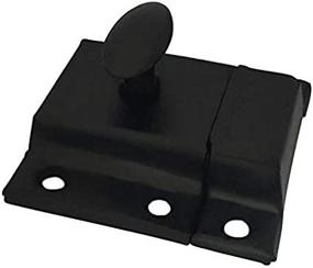 img 1 attached to Matte Black QCAA Oval Turn Cabinet Latch, Small Size for Furniture, Ideal for Cupboards, 1 Pack