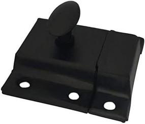 img 2 attached to Matte Black QCAA Oval Turn Cabinet Latch, Small Size for Furniture, Ideal for Cupboards, 1 Pack