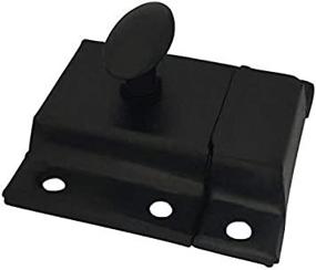 img 3 attached to Matte Black QCAA Oval Turn Cabinet Latch, Small Size for Furniture, Ideal for Cupboards, 1 Pack