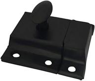 matte black qcaa oval turn cabinet latch, small size for furniture, ideal for cupboards, 1 pack logo