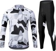 🚴 premium men's cycling jersey set: road bike clothing with 3d padded shorts - breathable and moisture-wicking logo