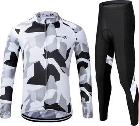 img 4 attached to 🚴 Premium Men's Cycling Jersey Set: Road Bike Clothing with 3D Padded Shorts - Breathable and Moisture-Wicking