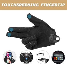 img 1 attached to 🧤 Tactical Gloves for Motorcyclists and Shooters - Full Finger, Touch Screen Compatible - Top Military Gear