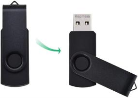 img 3 attached to 💽 10 Pack Black Metal Swivel Flash Drive 64MB Bulk Thumb Drives USB 2.0 Memory Stick by Kepmem - Portable Pendrive for Small Capacity Data Storage in Company Business