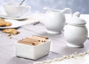 img 1 attached to 🍶 KooK Sugar Creamer Ceramic White: Enhancing Your Coffee Experience with Style