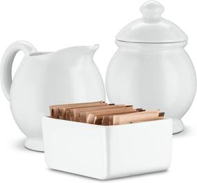 img 4 attached to 🍶 KooK Sugar Creamer Ceramic White: Enhancing Your Coffee Experience with Style