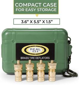 img 2 attached to 🚙 Real 4X4 4 Tire Air Deflators: Premium Automatic Brass Valve Kit for Offroad Vehicles, Cars, ATVs, Jeep Wranglers, and Four Wheelers