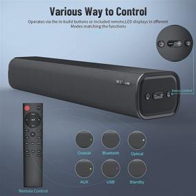 img 2 attached to 🔊 BESTISAN Sound Bar with Bass/Treble Adjustable, Bluetooth 5.0, Multiple Inputs, 21 Inch, DSP Tech, Remote Control