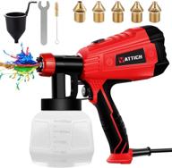 🎨 yattich high power hvlp spray gun, yattich paint sprayer, with 5 copper nozzles & 3 patterns, easy to clean, ideal for furniture, fence, car, bicycle, chair etc. model: yt-191 логотип