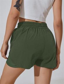 img 2 attached to 🩳 Women's High Waisted Workout Shorts with Elastic Waistband and Pockets - BMJL Sporty Gym Athletic Shorts Pants