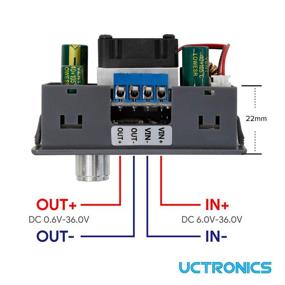 img 3 attached to ⚡️ UCTRONICS Variable Voltage Power Supply 6-36V to 0.6-36V, 5A Buck Boost Converter: Portable Bench Regulator Module with Constant Voltage Current