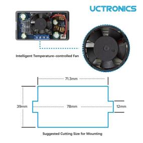 img 2 attached to ⚡️ UCTRONICS Variable Voltage Power Supply 6-36V to 0.6-36V, 5A Buck Boost Converter: Portable Bench Regulator Module with Constant Voltage Current