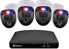 img 4 attached to Набор видеонаблюдения Swann Security 8-канальный 1080p Full HD с HDD на 1 ТБ DVR-4680 и 4 камерами PRO-1080SL Enforcer Bullet - совместим с Google Assistant и Alexa.