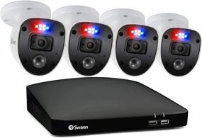 img 1 attached to Набор видеонаблюдения Swann Security 8-канальный 1080p Full HD с HDD на 1 ТБ DVR-4680 и 4 камерами PRO-1080SL Enforcer Bullet - совместим с Google Assistant и Alexa.