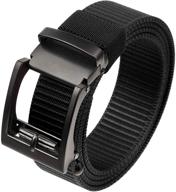 🔧 adjustable ratchet automatic buckle men's belt accessories for sporting activities logo