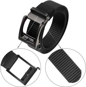 img 3 attached to 🔧 Adjustable Ratchet Automatic Buckle Men's Belt Accessories for Sporting Activities