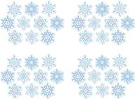 ❄️ beistle mini snowflake cutouts - set of 40, 4.25" - 4.5" size logo