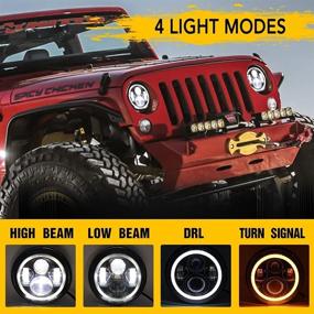 img 3 attached to Headlights Headlamps Projector Compatible Wrangler