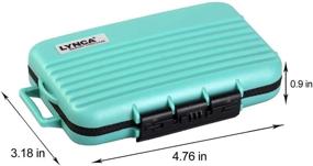 img 3 attached to 📸 LYNCA Memory Card Case Holder - Professional Water-Resistant Anti-Shock Compact Camera Card Storage Box for 8 SD Cards, 4 CF Cards, and 12 Micro SD/TF Cards (Green)