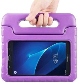 img 1 attached to 📱 BMOUO Kids Shockproof Case for Samsung Galaxy Tab E Lite 7.0 inch - Lightweight Super Protection Cover with Handle Stand for Children - Purple