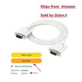 img 1 attached to ⚡️ Dahszhi DB9 9-Pin Male to VGA 15-Pin Male Serial Port Cable RS232 - 1.35M/4.4FT Length