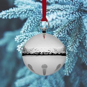 img 2 attached to 🔔 Wallace 5237618 2019 Silver Sleigh Bell-49th Edition (Holly & Ornaments) Plated Christmas Holiday Ornament