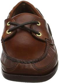 img 3 attached to 👞 Sebago Schooner Brown Medium Width Nautical Shoes