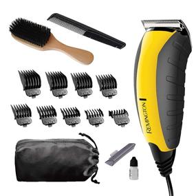 img 4 attached to Remington HC5855: Ultimate Haircut Kit & Beard Trimmer, Unbreakable Hair Clippers for Men (15-Piece Set)