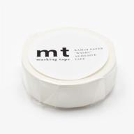 🌟 mt solids washi paper masking tape: 3/5"x33', matte white - high-quality design & durability logo