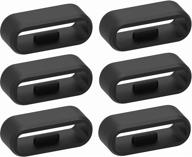 🔧 6-pack fasteners for garmin vivosmart hr/hr plus/vivosport bands - 18mm width band keeper replacement, compatible with gear fit2 pro/approach x40/approach x10 logo