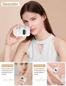 img 3 attached to 💁 Bessailer 996,000 Flashes At-Home IPL Laser Hair Removal - LCD Screen, Painless, Permanent, 6 Energy Levels, 2 Flash Modes, for Armpits, Back, Legs, Arms, Face, Bikini Line