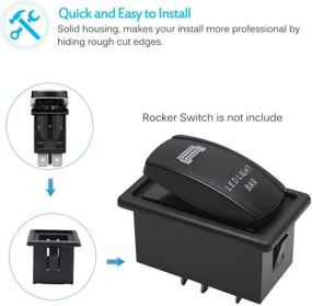 img 2 attached to MICTUNING Rocker Switch Panel Holder Housing Kit with Jumper Wire for 5 PIN ON/Off Rocker Switch - Set of 4: Organize and Enhance Your Switch Installation Experience