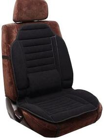 img 2 attached to 🪑 Black Seat Cushion with Lumbar Support - Pilot SC-275E Automotive