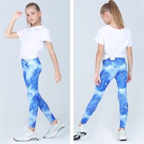 img 2 attached to 🧜 Mermaid Girls' Clothing: Quedoris 3-Pack Printed Leggings