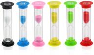 🕒 kiseer 6 pcs colorful sand timers set - 30sec, 1min, 2mins, 3mins, 5mins, 10mins - ideal for teeth brushing, cooking, games, school, office logo