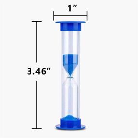 img 1 attached to 🕒 KISEER 6 Pcs Colorful Sand Timers Set - 30sec, 1min, 2mins, 3mins, 5mins, 10mins - Ideal for Teeth Brushing, Cooking, Games, School, Office