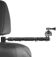 gopro and action camera headrest mount by tackform – 10.75 inches logo
