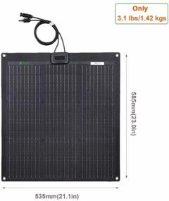 img 1 attached to 🌞 LENSUN 50W 12V ETFE Black Flexible Solar Panel with High Efficiency PERC 9BB Mono Solar Cells for Campers, RVs, Boats, Camping, and Tents