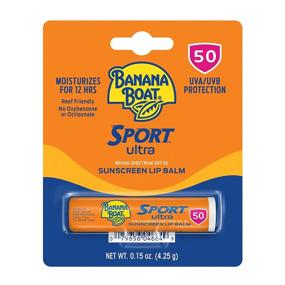 img 4 attached to Broad Spectrum SPF 50+ Banana Boat Sport Ultra Reef Friendly Sunscreen Lip Balm, 0.15 oz (Pack of 10)