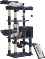 🐱 просторное многоуровневое кошачье дерево: большая кошачья башня с улучшенной гамаком, 3 удобными площадками, скретчинг-постами, стабильное для котят и больших кошек. логотип