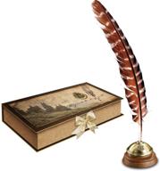 🖋️ hogwarts writing quill with stand from the noble collection - harry potter logo