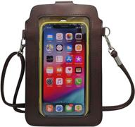 women's small crossbody phone bag - touch screen wallet purse for iphone 12 pro max, samsung note20 ultra, s21 fe, s21+ logo