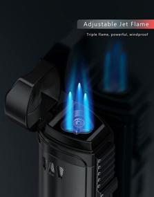 img 3 attached to 🔥 Refillable VVAY Triple Jet Flame Lighter: Gas Butane, Gas Sold Separately