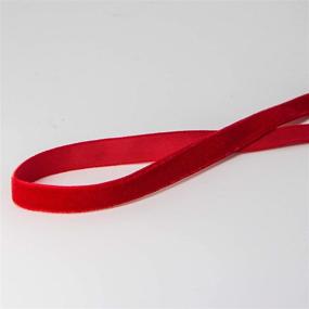 img 1 attached to 🎀 Premium Ribbli Polyester Red Velvet Ribbon - Perfect for Choker, Gift Wrapping, Floral Bouquets & Boutonnieres - 3/8 Inch Width, 10-Yard Spool