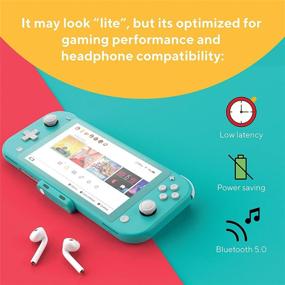 img 2 attached to 🎧 GENKI Audio Lite Bluetooth 5.0 Adapter for Nintendo Switch/Switch Lite - Enhanced Compatibility with All BT Headphones & Airpods, Ultra-Low Latency featuring aptX Technology (Gray)