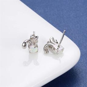 img 1 attached to 🐧 Sterling Silver Elephant Penguin Earrings for Girls - Charming Jewelry for Daughters