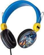 🎧 batman over-the-ear headphones hp1-01057: soft cushioned earpieces, adjustable headband, great sound quality, volume limiting technology - ideal fit for all sizes logo